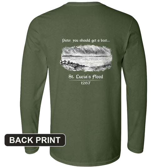 St Lucia Flood Back Print Long Sleeve T-Shirt