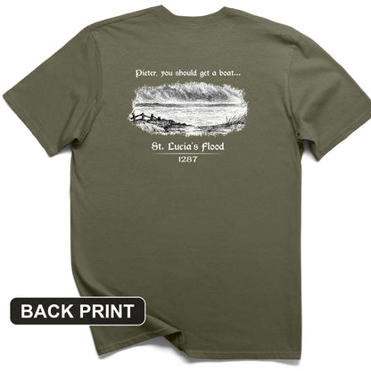 St Lucia Flood Back Print T-Shirt