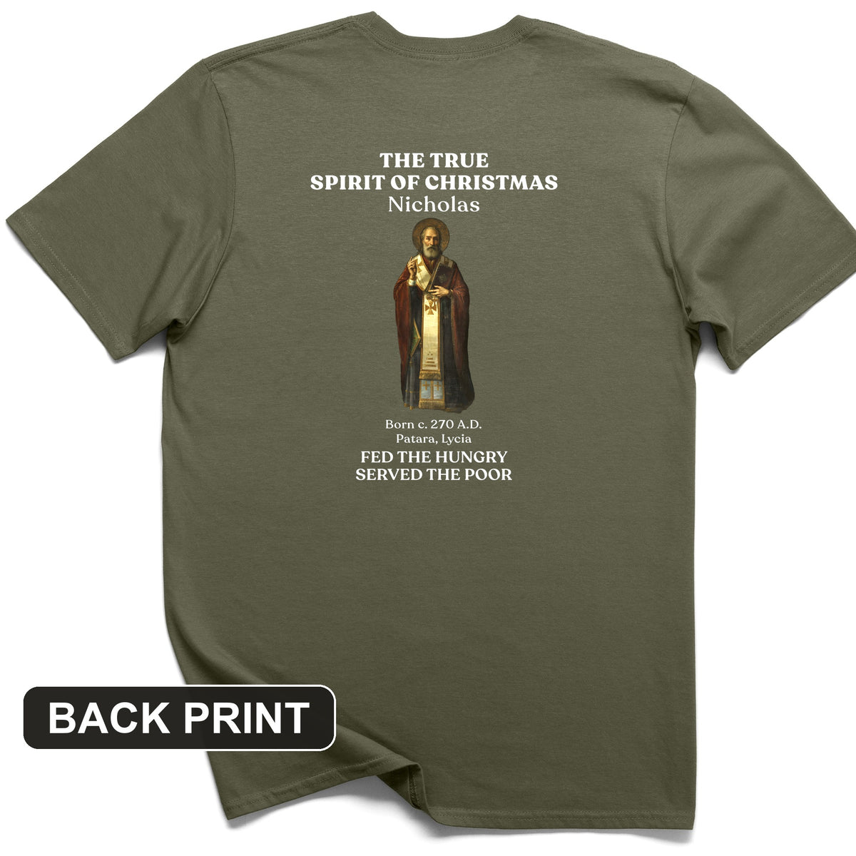 St Nicholas Back Print T-Shirt