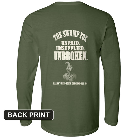Swamp Fox Unbroken Back Print Long Sleeve T-Shirt