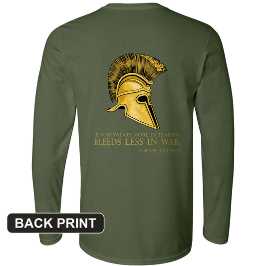 Sweat More Bleed Less Back Print Long Sleeve T-Shirt
