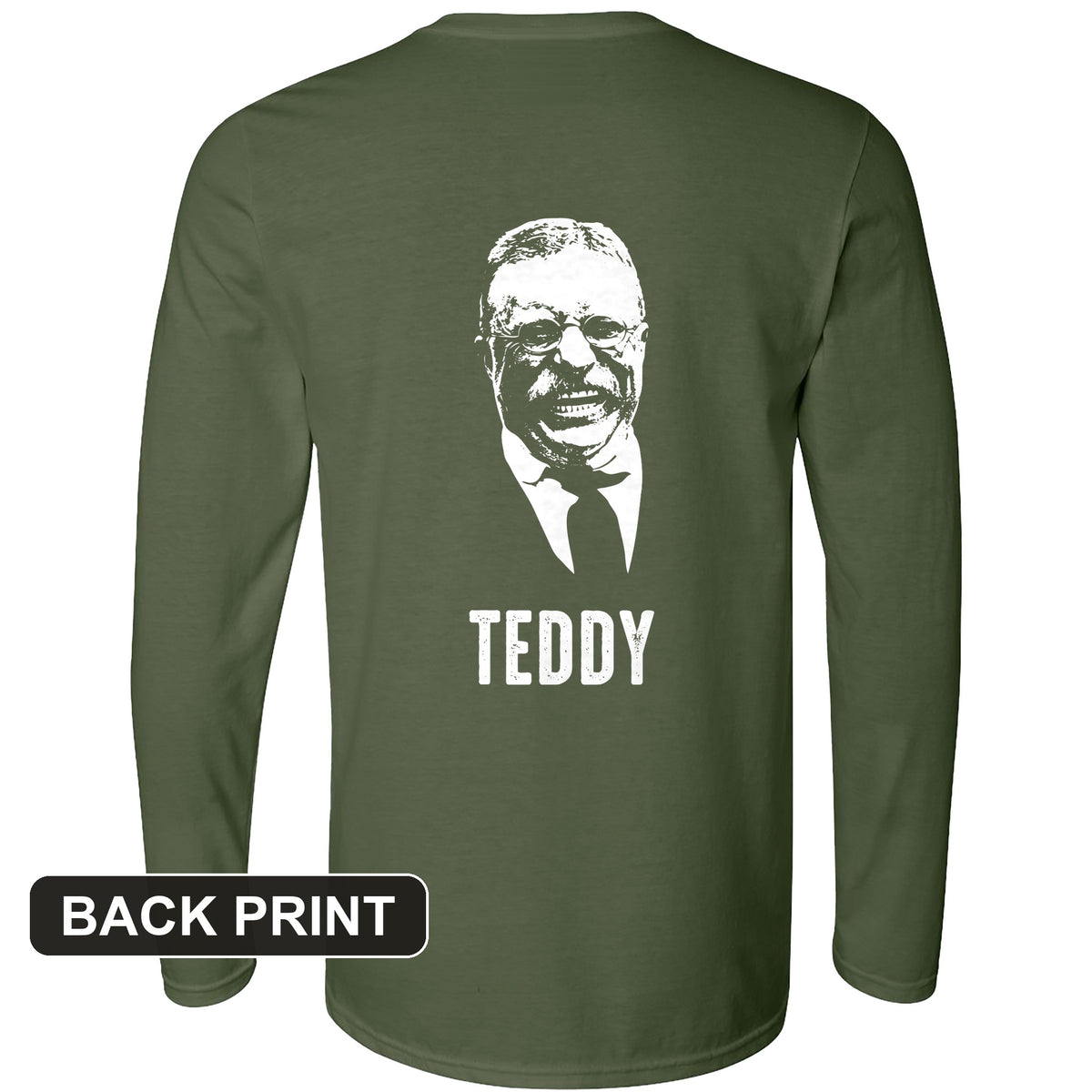 Teddy Back Print Long Sleeve T-Shirt