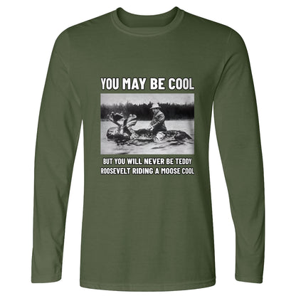 Teddy Riding Moose Long Sleeve T-Shirt