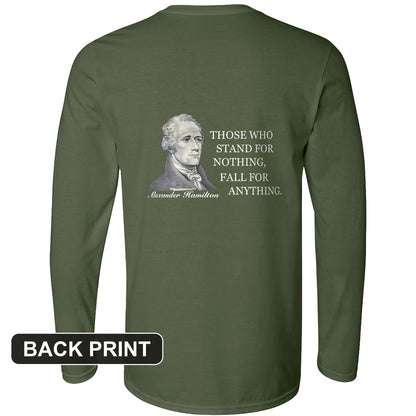 Those Who Stand For Back Print Long Sleeve T-Shirt