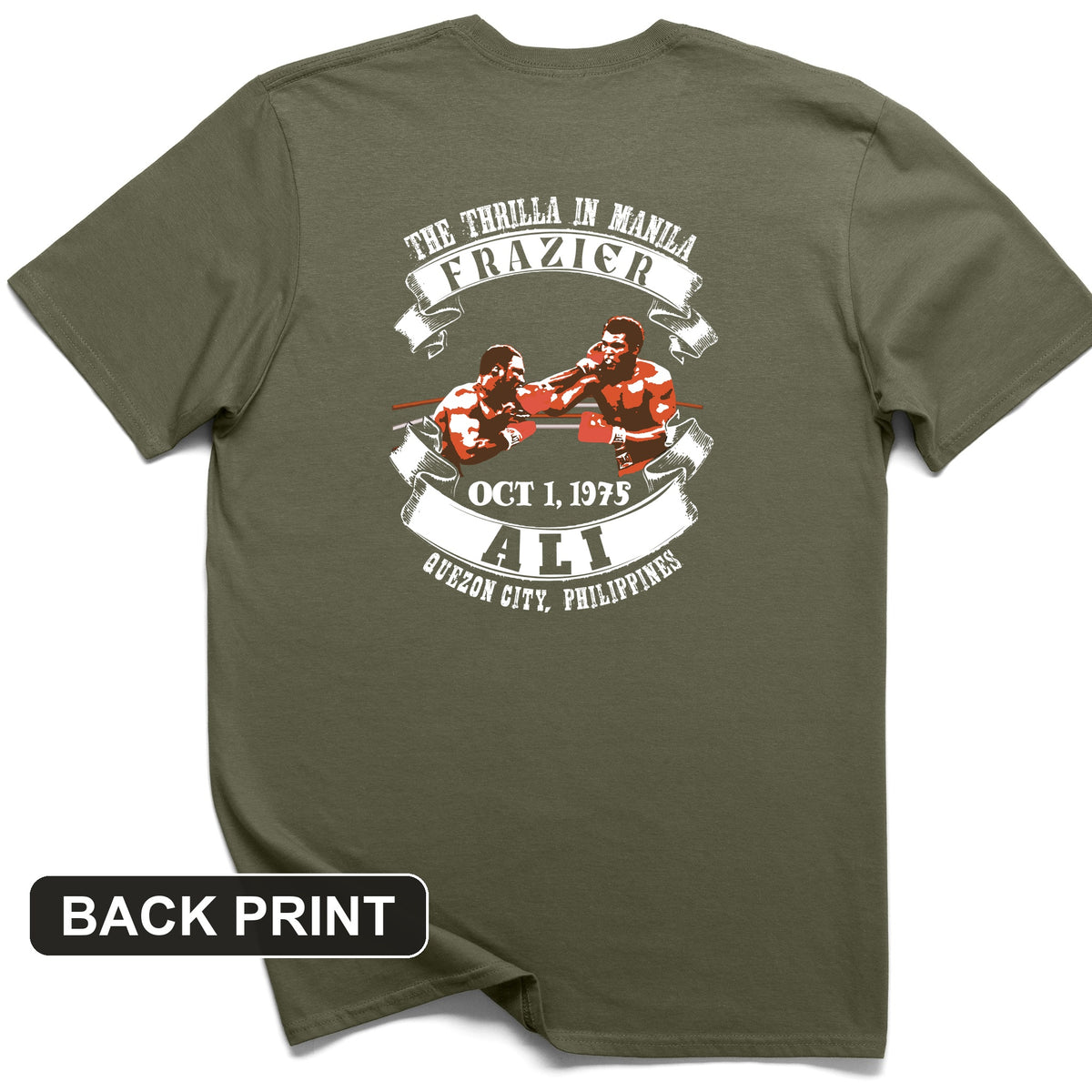 Thrilla In Manila Back Print T-Shirt