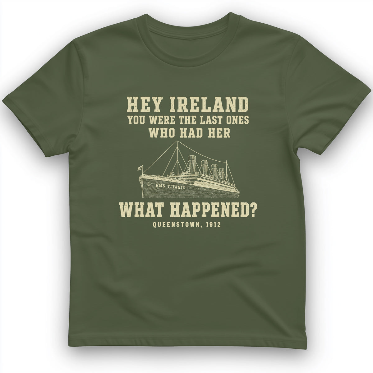 Titanic "What Happened" Queenstown 1912 T-Shirt