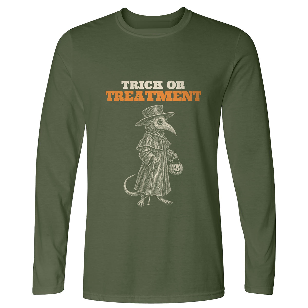 Trick Or Treatment Plague Rat Long Sleeve T-Shirt