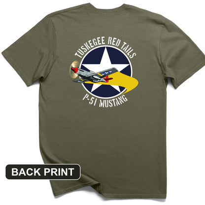 Tuskegee Red Tails Back Print T-Shirt