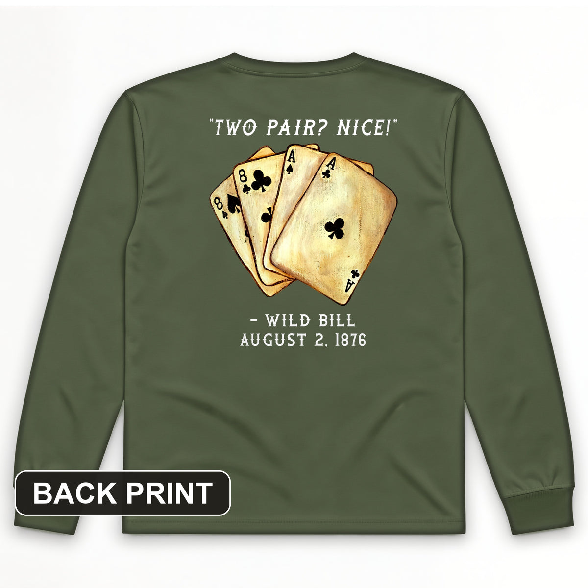 Two Pair Back Print Long Sleeve T-Shirt