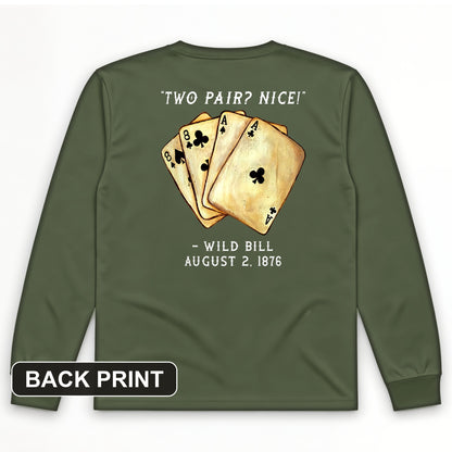 Two Pair Back Print Long Sleeve T-Shirt