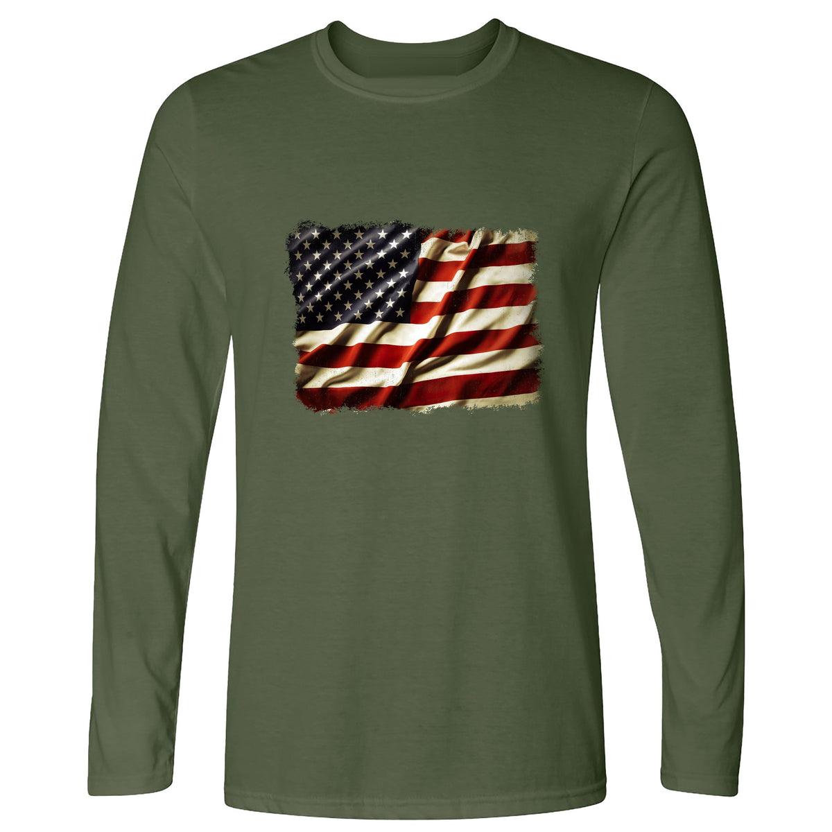 USA Flag Long Sleeve T-Shirt