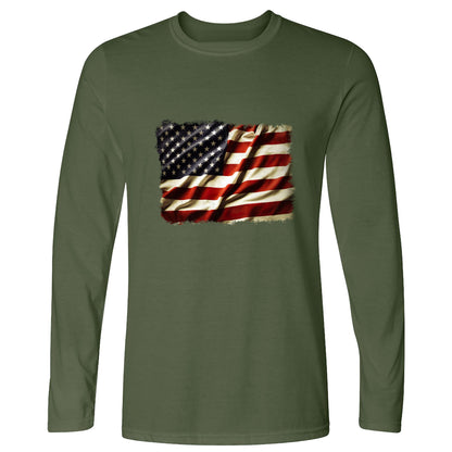 USA Flag Long Sleeve T-Shirt