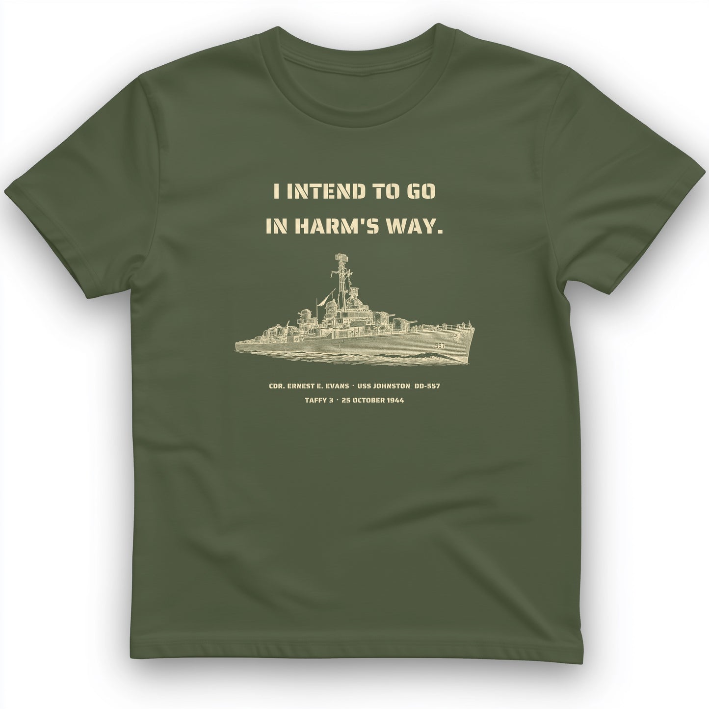 USS Johnston In Harms Way T-Shirt