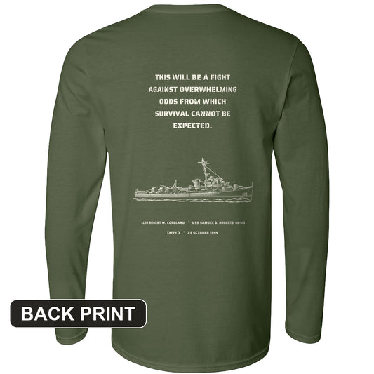 USS Samuel B. Roberts - Last Stand off Samar Back Print Long Sleeve T-Shirt