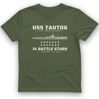 USS Tautog 14 Battle Stars T-Shirt