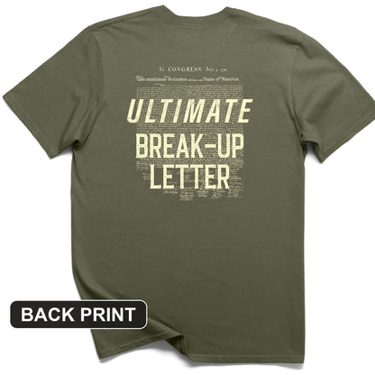 Ultimate Break-up Letter Back Print T-Shirt