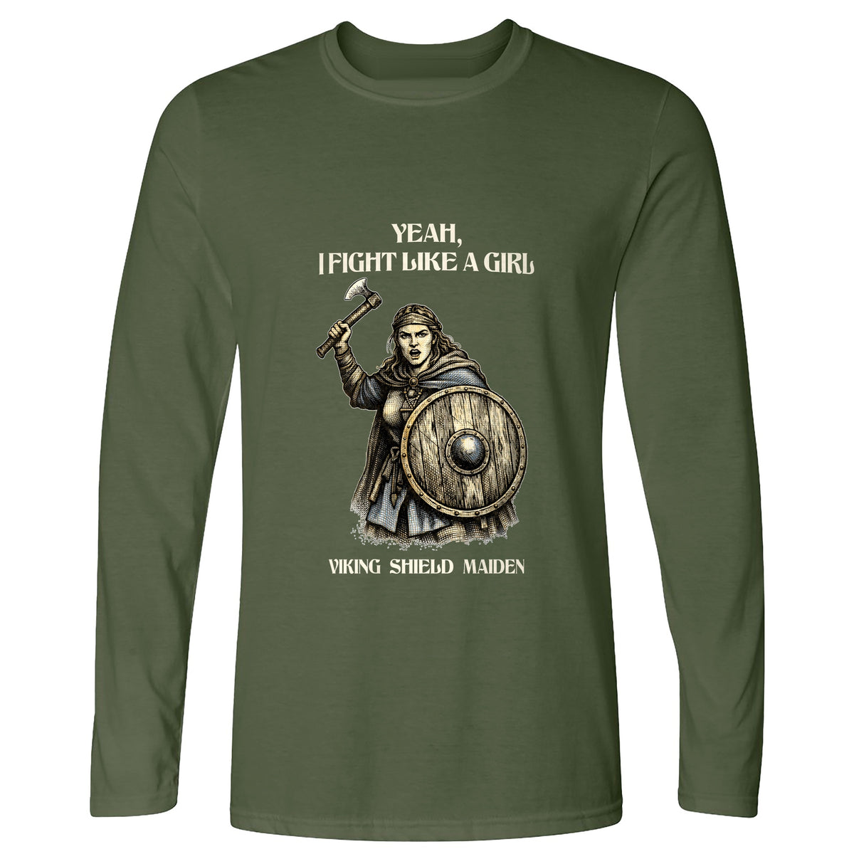 Viking Shield Maiden Long Sleeve T-Shirt