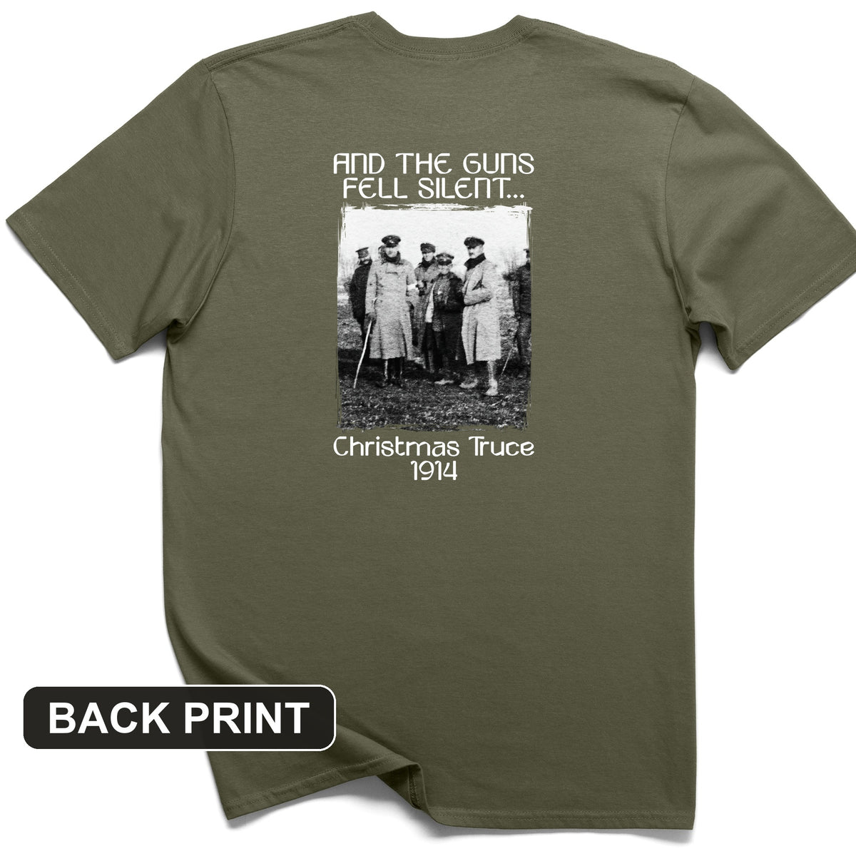 WWI Christmas Truce Back Print T-Shirt