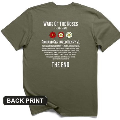 Wars Of The Roses Back Print T-Shirt