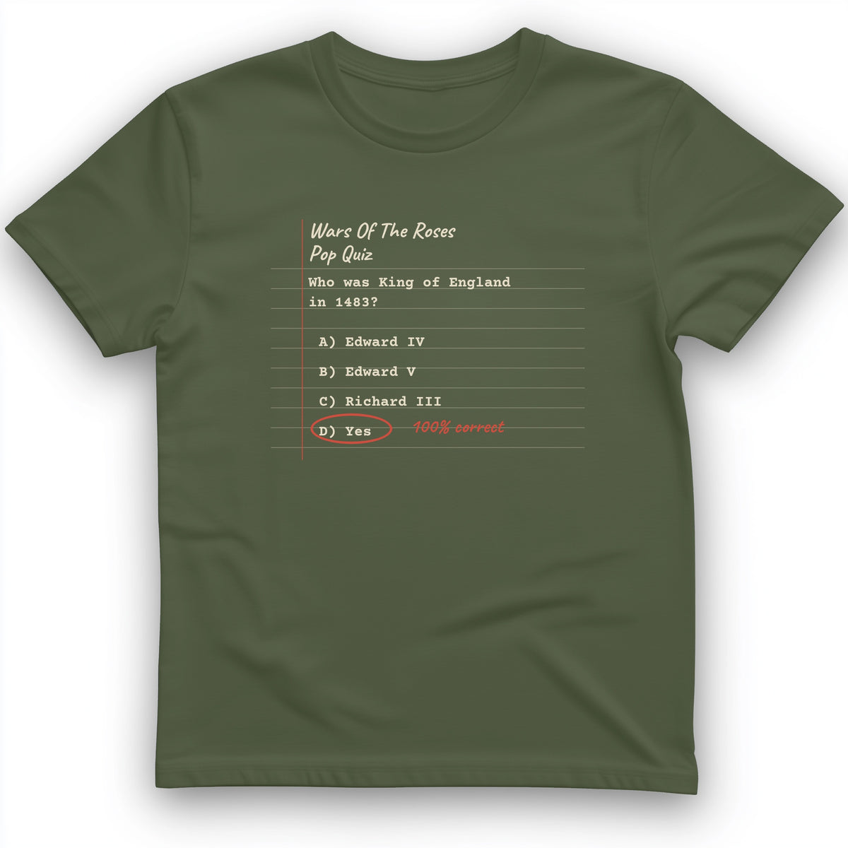 Wars Of The Roses Pop Quiz T-Shirt
