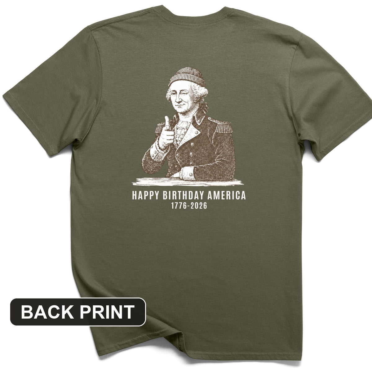 Washington Beanie Back Print T-Shirt