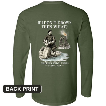 Witch Back Print Long Sleeve T-Shirt