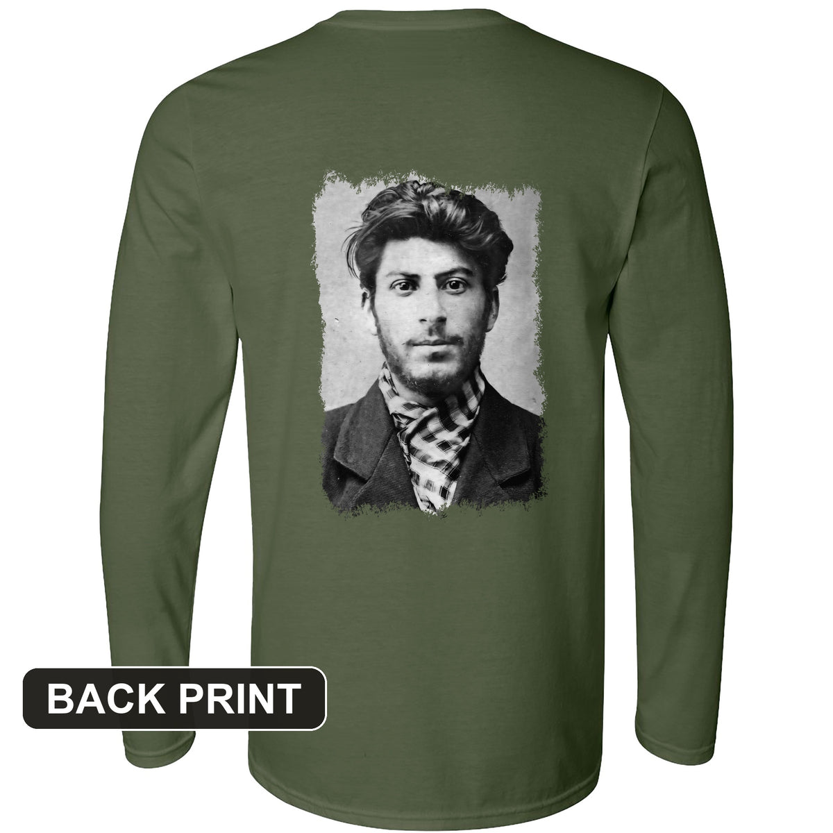 Young Stalin Back Print Long Sleeve T-Shirt