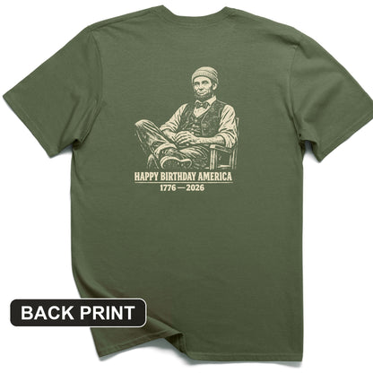 Abe Beanie Back Print T-Shirt