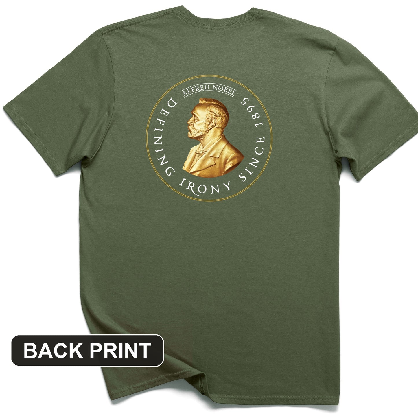 Alfred Nobel Back Print T-Shirt