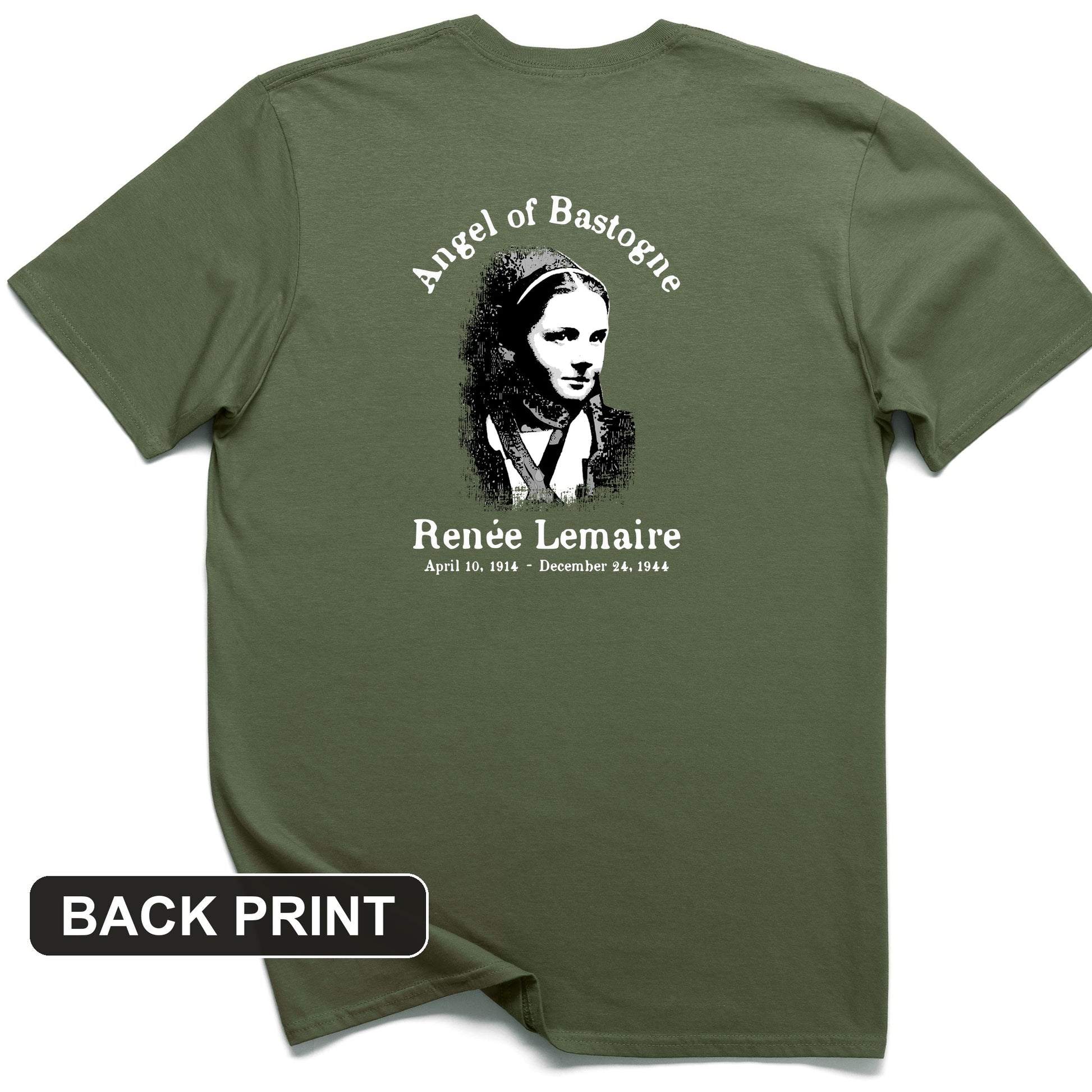 Angel of Bastogne Back Print T-Shirt