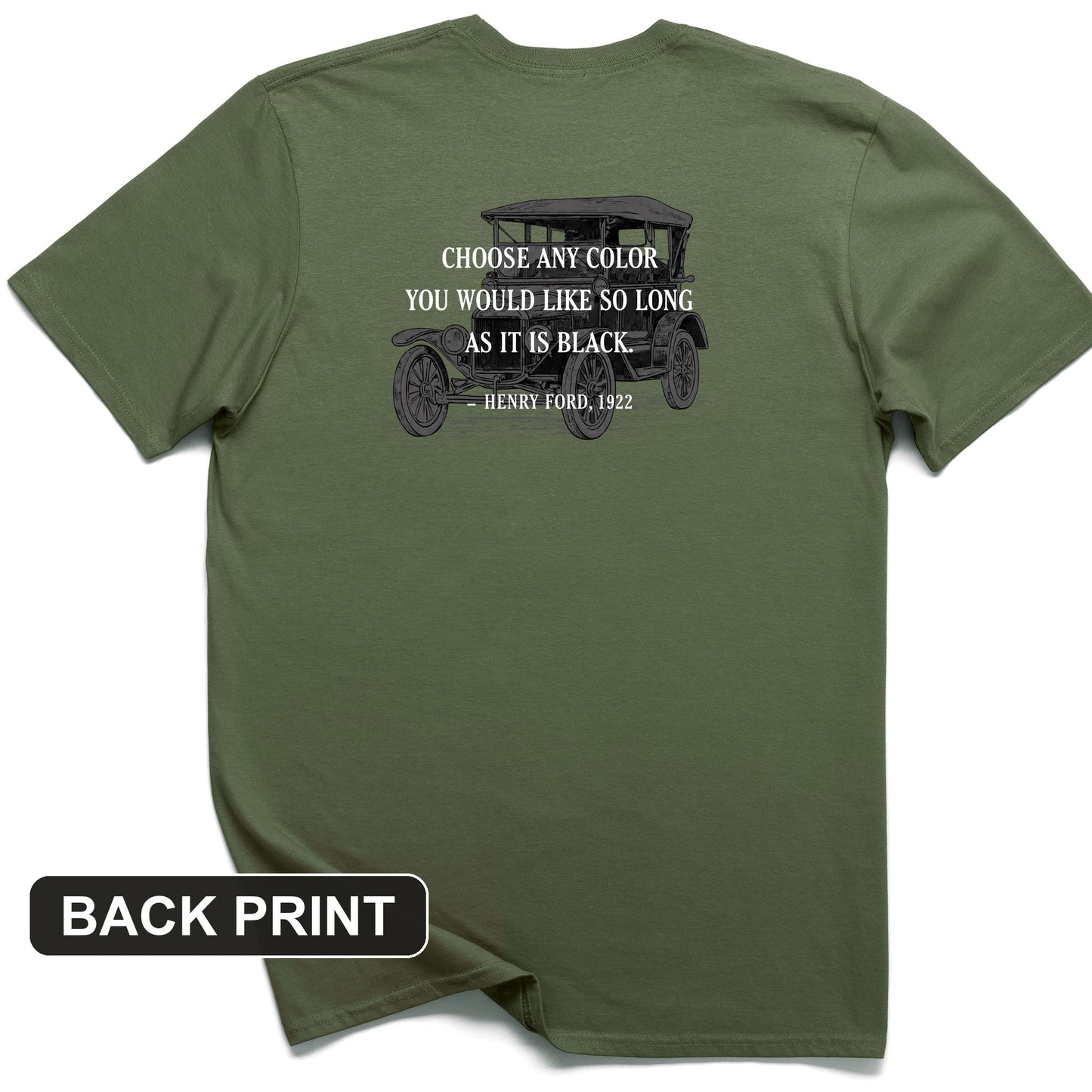 Any Color Back Print T-Shirt
