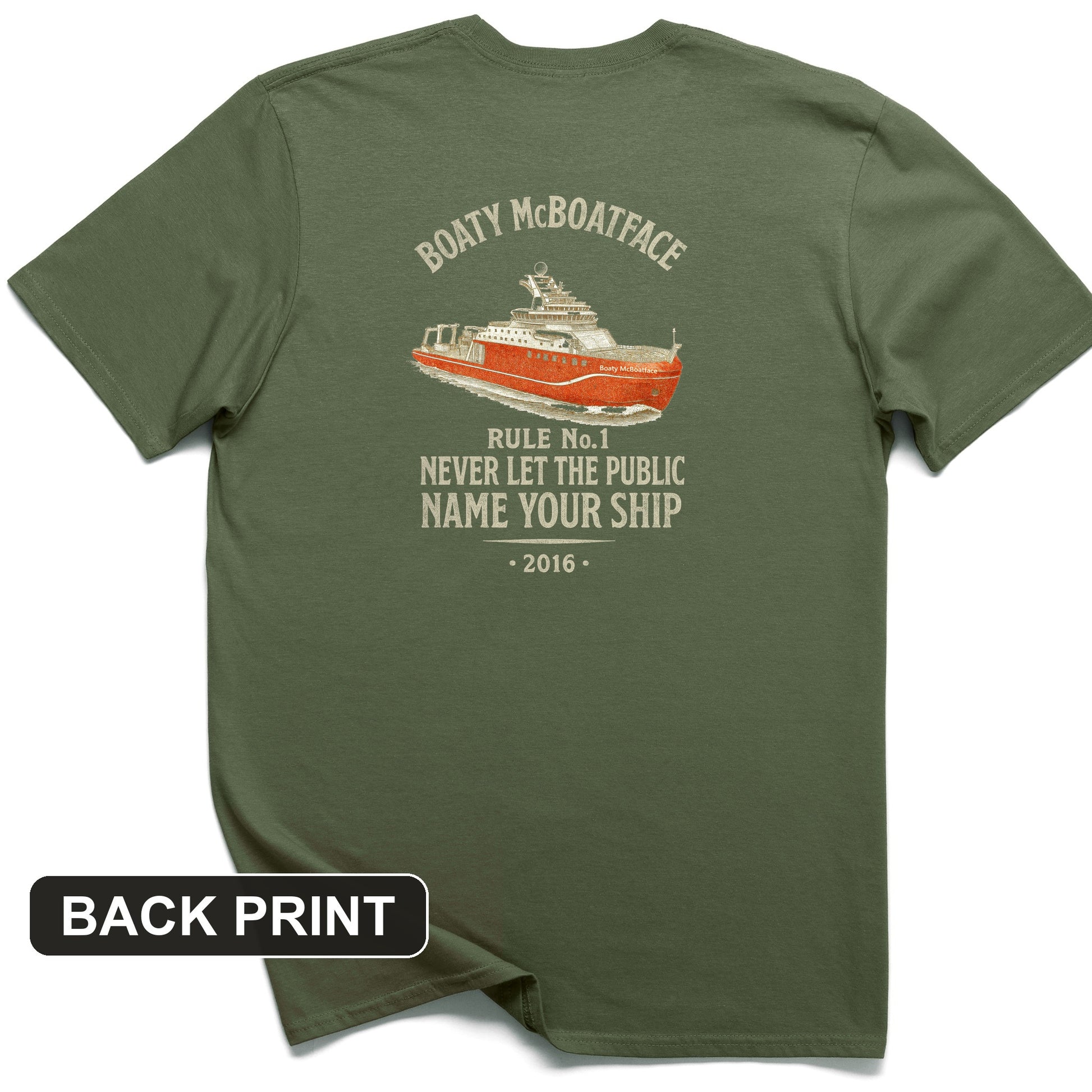 Boaty McBoatface Back Print T-Shirt