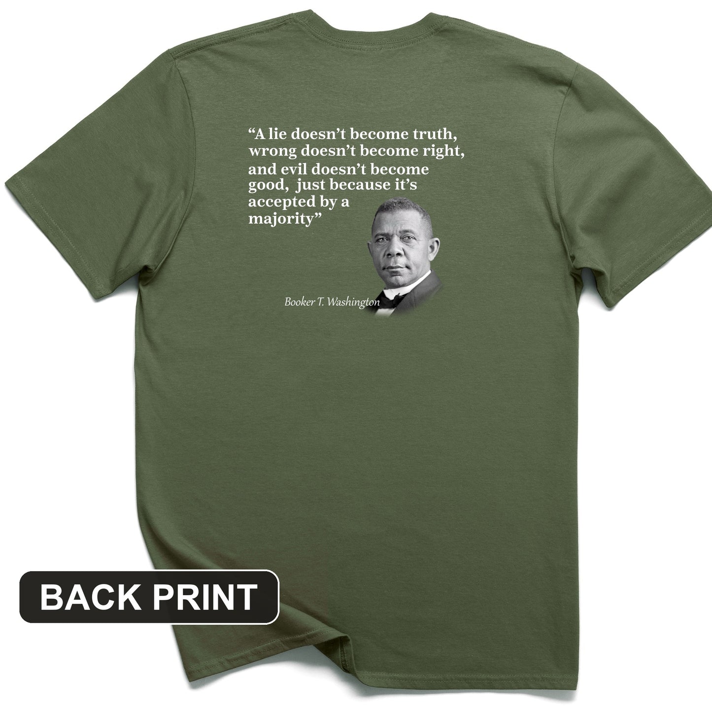 Booker T Washington Back Print T-Shirt