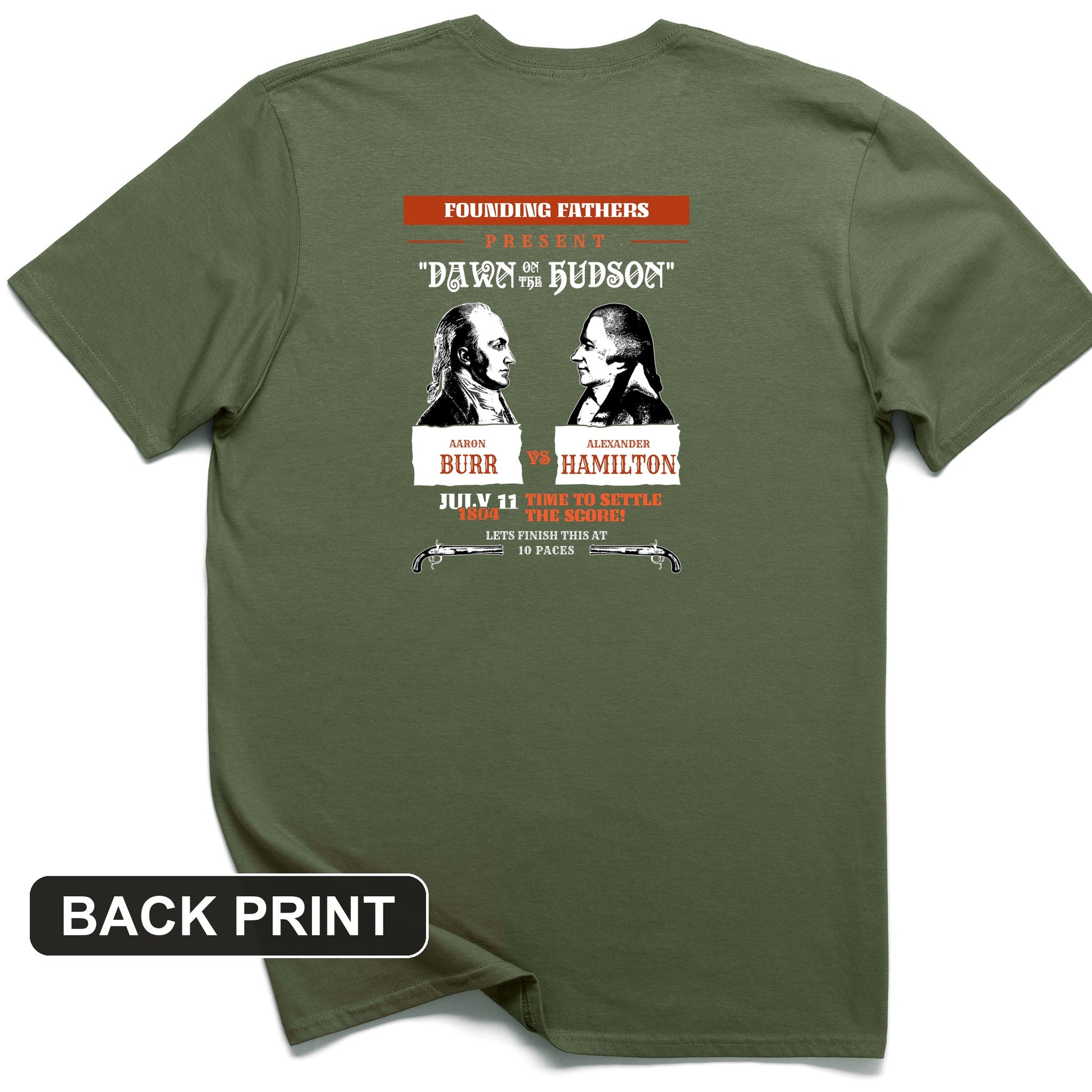 Burr vs Hamilton Back Print T-Shirt