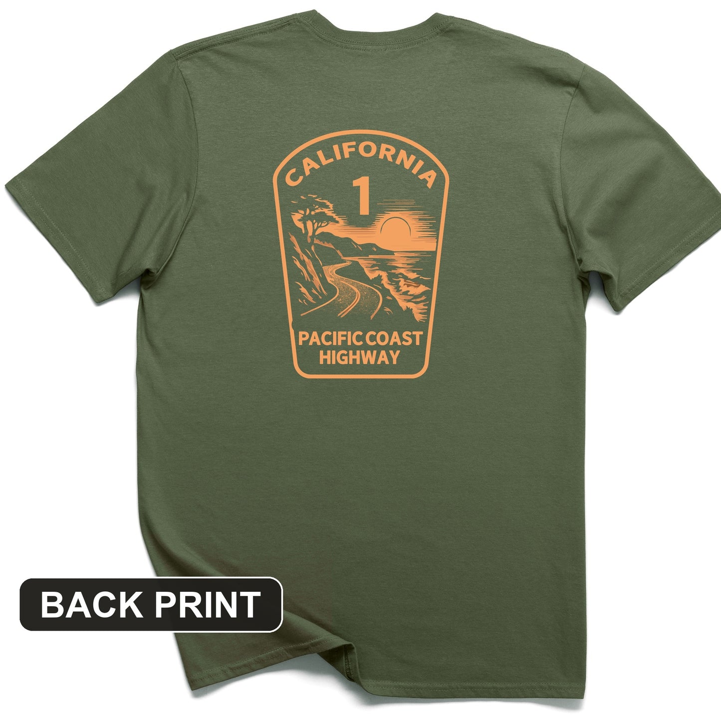 California Back Print T-Shirt