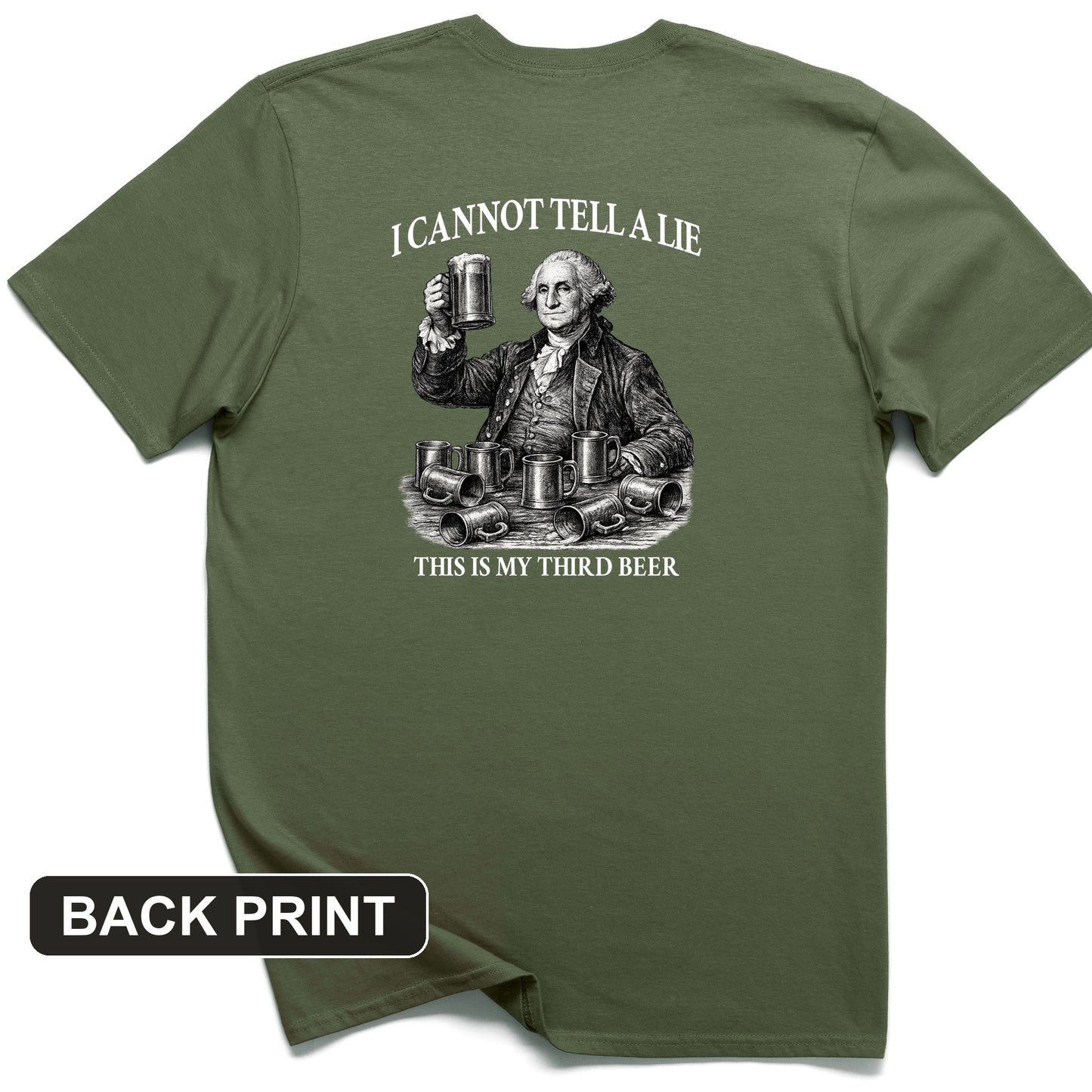 Cannot Tell a Lie Back Print T-Shirt