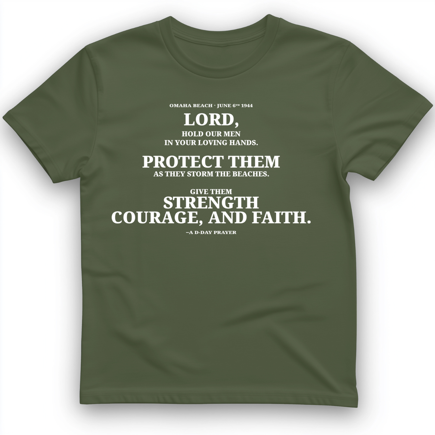 DDay Prayer T-Shirt Military Green / S