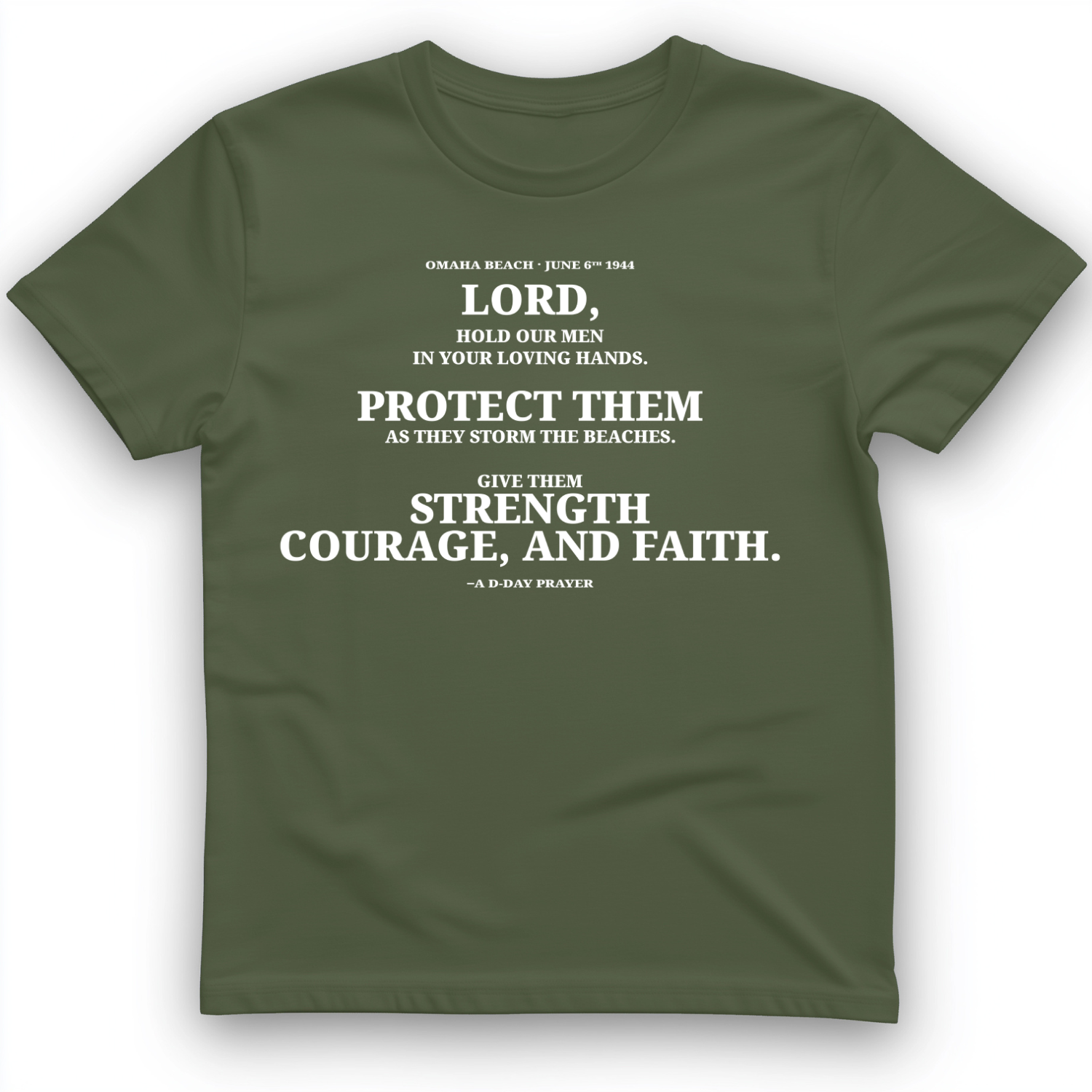 DDay Prayer T-Shirt Military Green / S