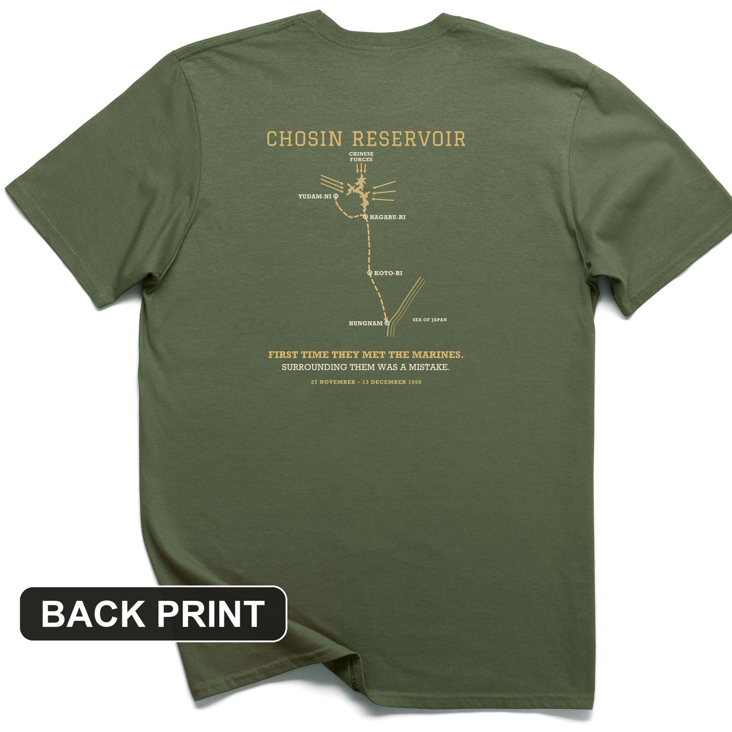Chosin Reservoir Back Print T-Shirt