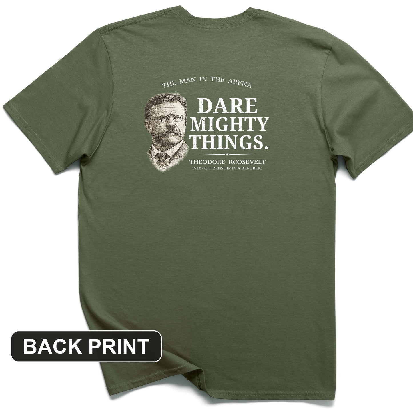 Dare Mighty Things Back Print T-Shirt