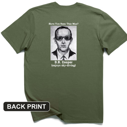 DB Cooper Back Print T-Shirt