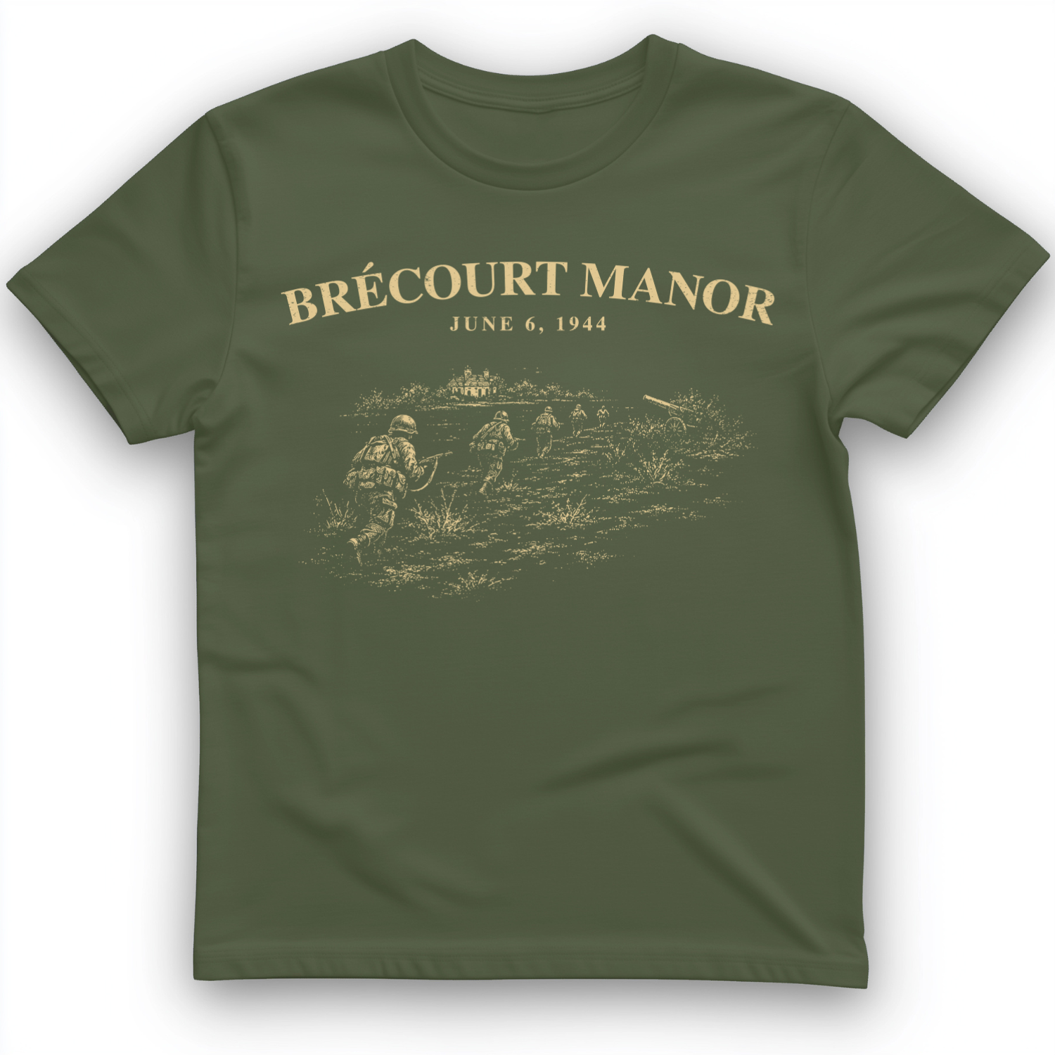Brecourt Manor T-Shirt Military Green / S