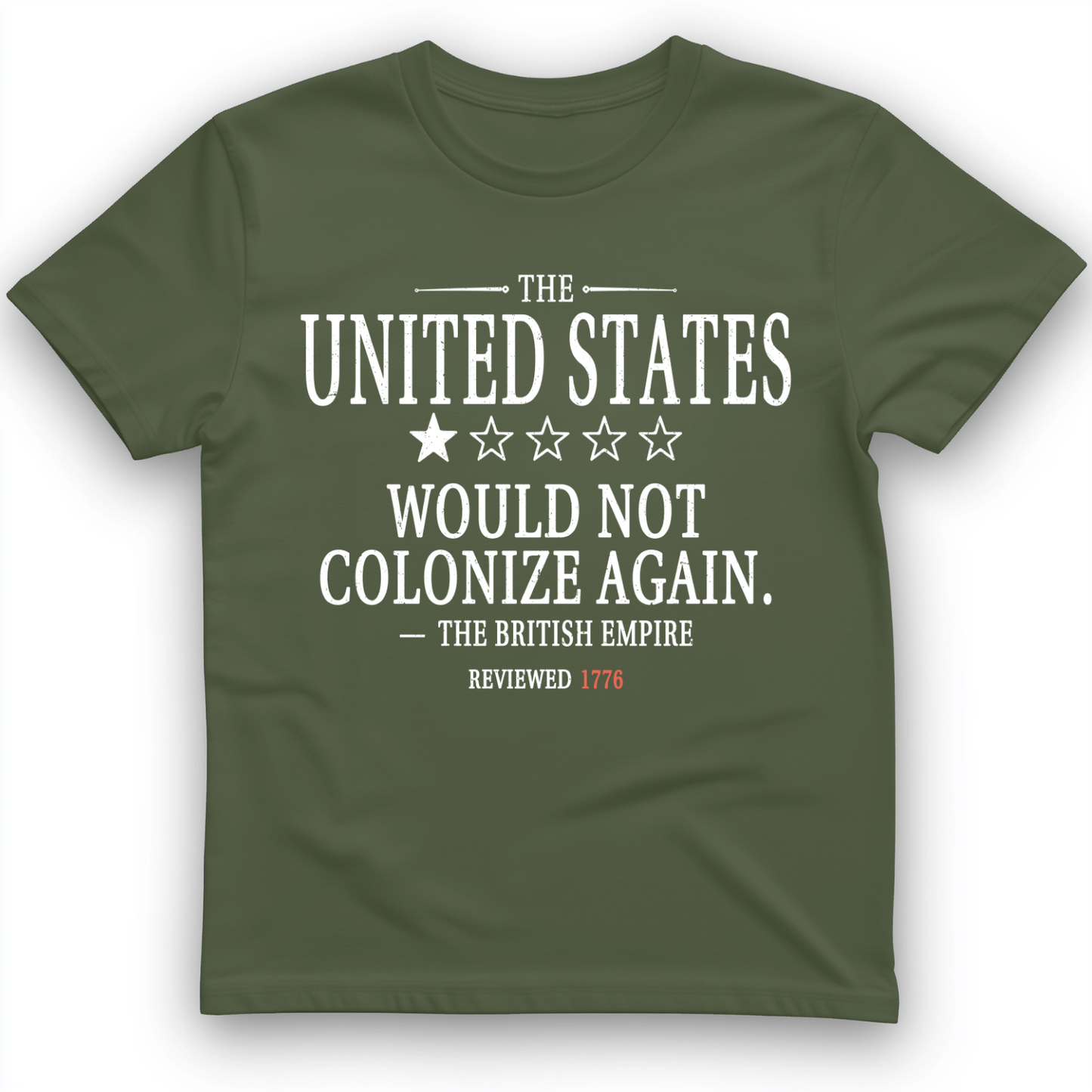 1 Star US T-Shirt Military Green / S