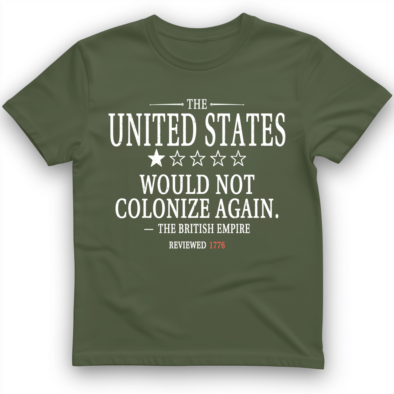1 Star US T-Shirt Military Green / S