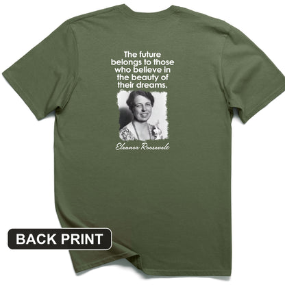 Eleanor Roosevelt Back Print T-Shirt