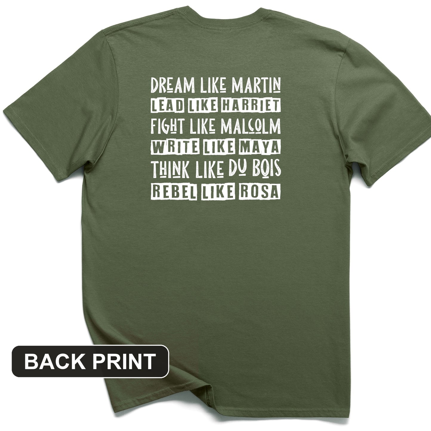 Fight Think Rebel Back Print T-Shirt