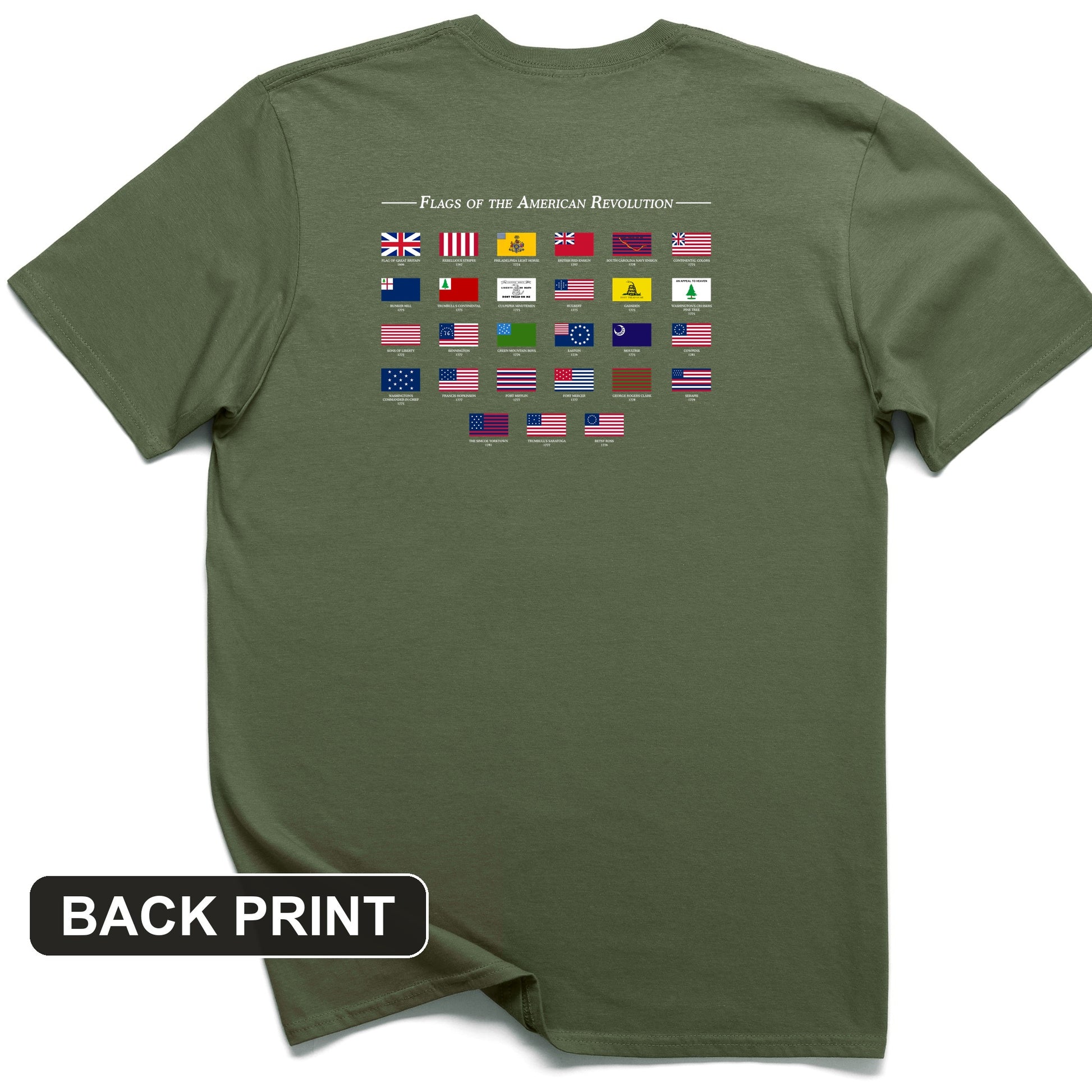 Flags Of The Revolution Back Print T-Shirt