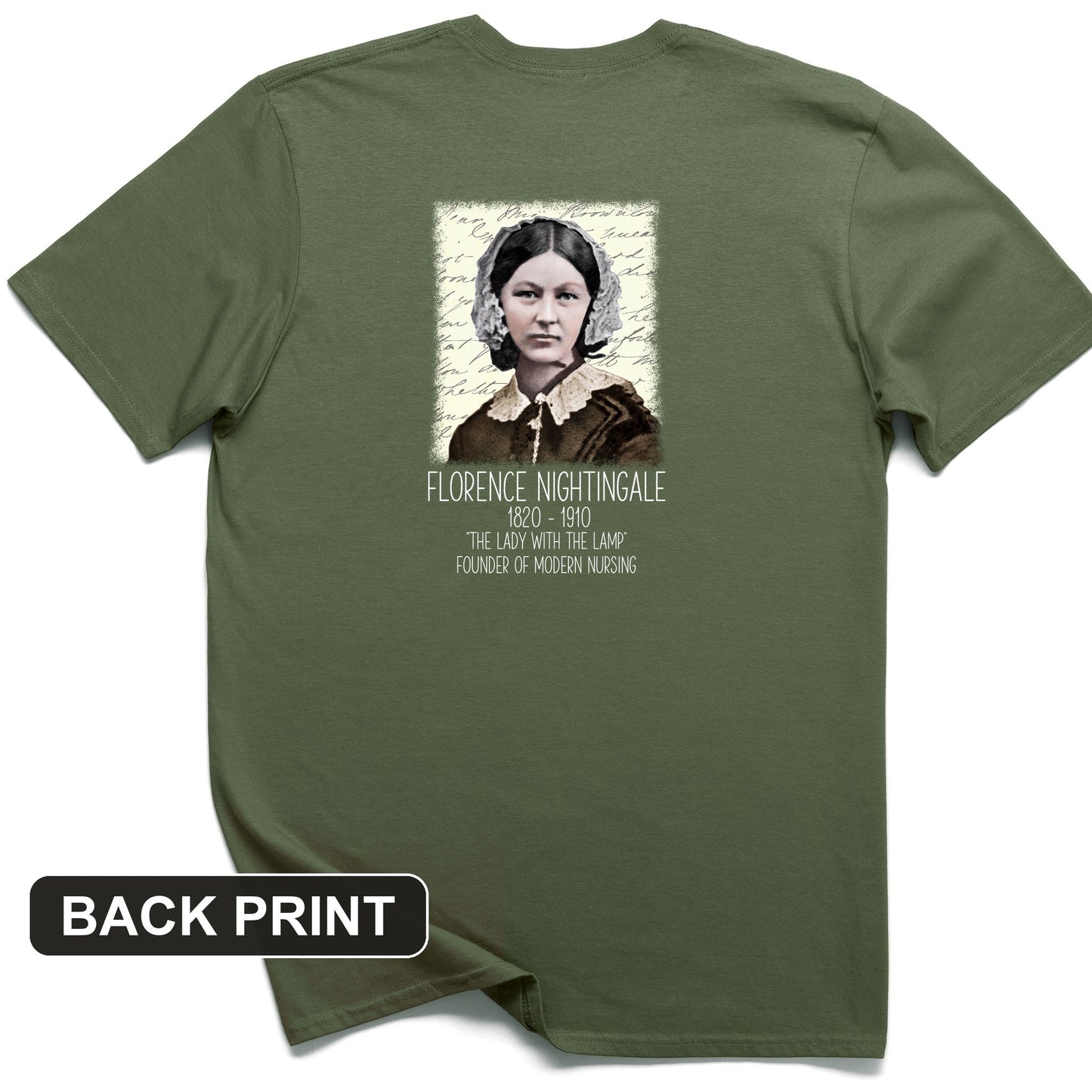 Florence Nightingale Back Print T-Shirt