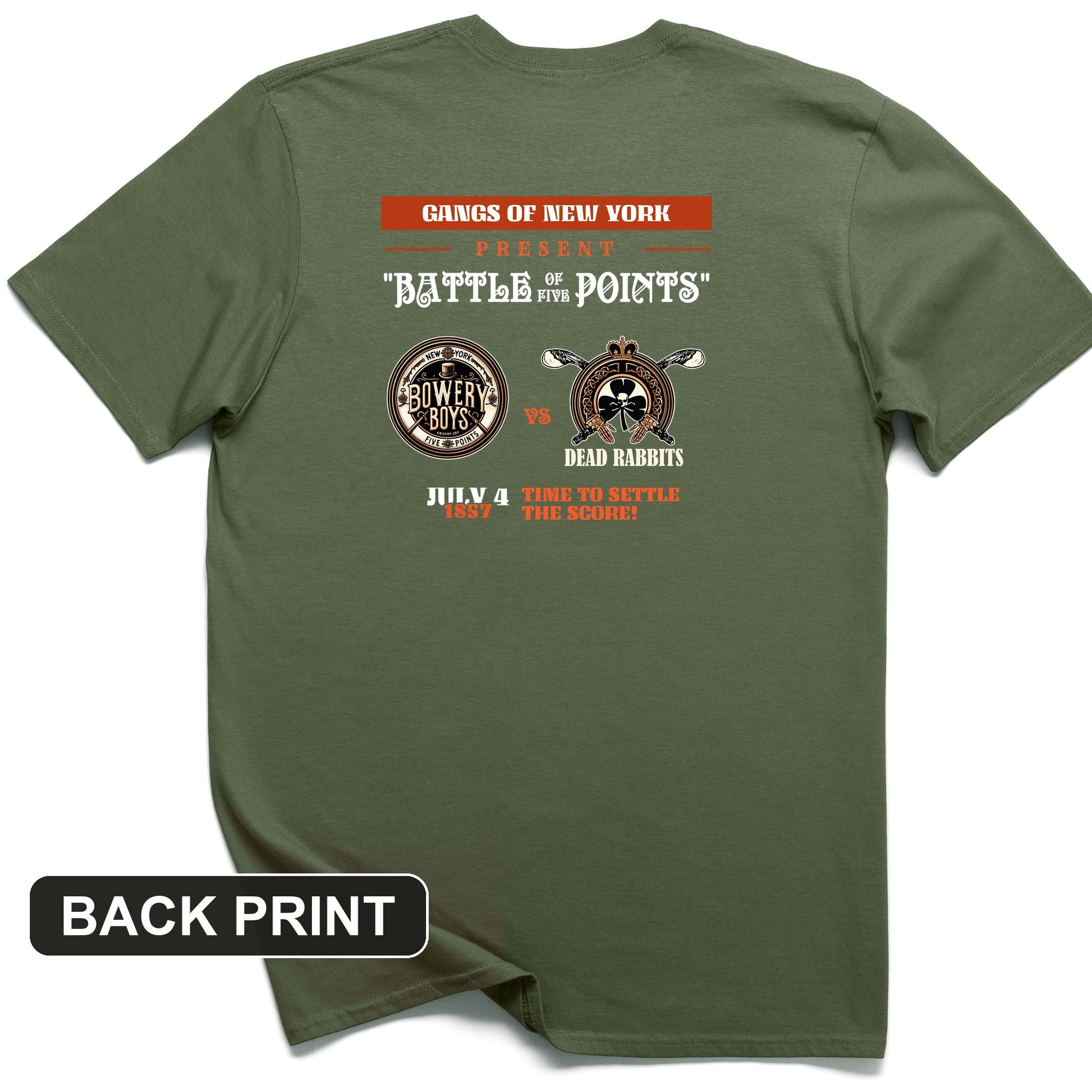Gangs of New York Back Print T-Shirt