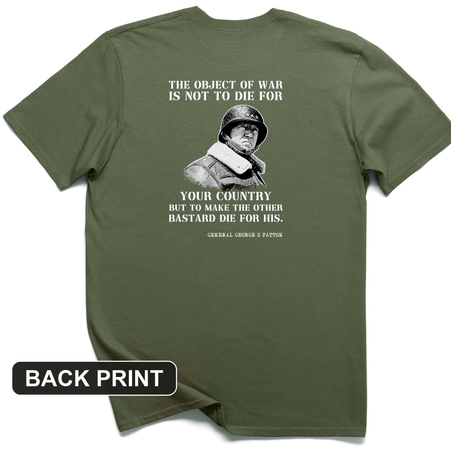 General Patton Back Print T-Shirt